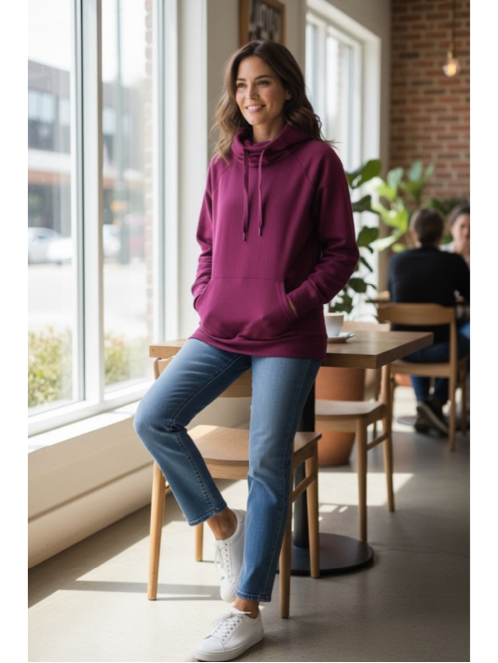 RBX fuscia pink microfleece hoodie size s